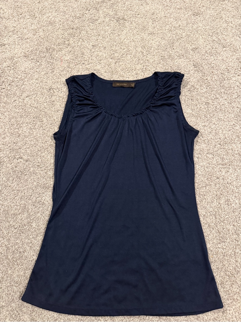 The Limited Navy Sleeveless Scoop Neck Top